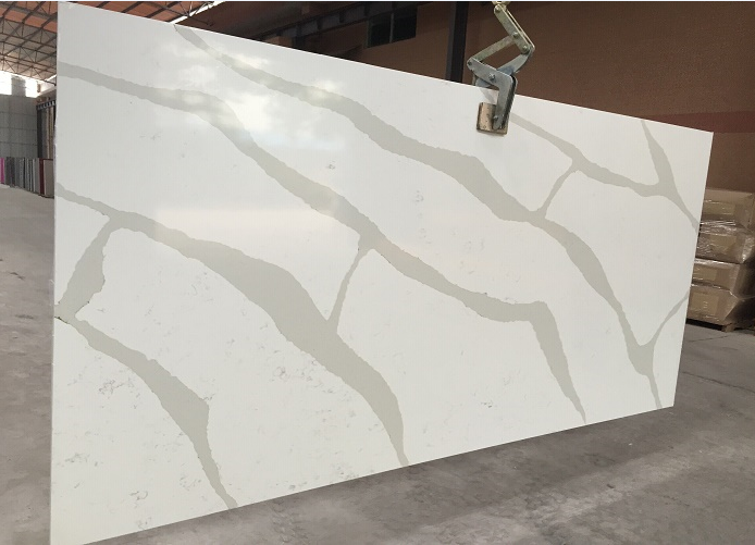 image.png Marble Veins Quartz Slab For Kitchen , Honed / Polished Stone Slab Countertop