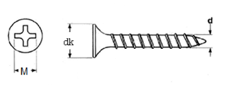 Recess Bulge Head Drywall Screws Steel Black Phosphated for Chipboard