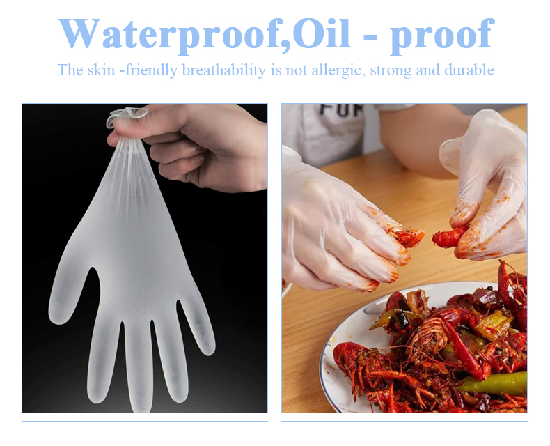 Medical Grade Powder Free Vinyl Exam Gloves Puncture Resistant 5 Mil Vinyl Gloves Durable