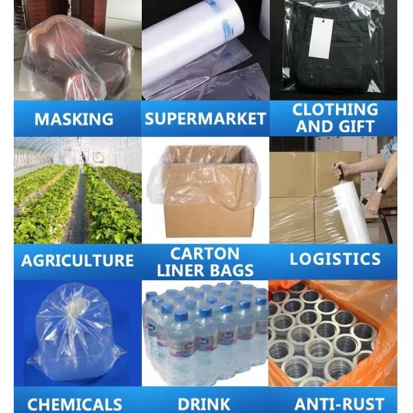 POF Shrink Film For Wrapping Food Products With Fully New Plastic Film LLDPE Wrap, Lay Flat Tubing,Produce Roll, Tube