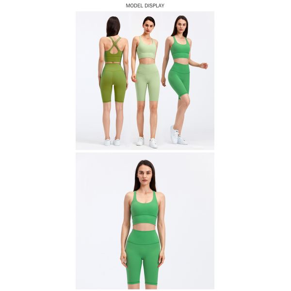 Нажим задней части маслянистой нежности йоги перекрестный вверх по набору 230gsm фитнеса спортзала бюстгальтера энергии RGS