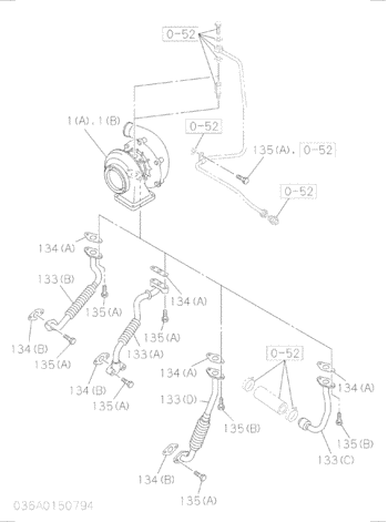 ISO Turbocharger Engine Parts 894418-3200 Turbo Excavator Spare Parts For Hitachi EX120 EX150