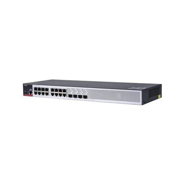 Switch Ruijie sin ventilador de enlace ascendente 2.5G - 16 puertos Gigabit gestionado por web para empresas / SMB