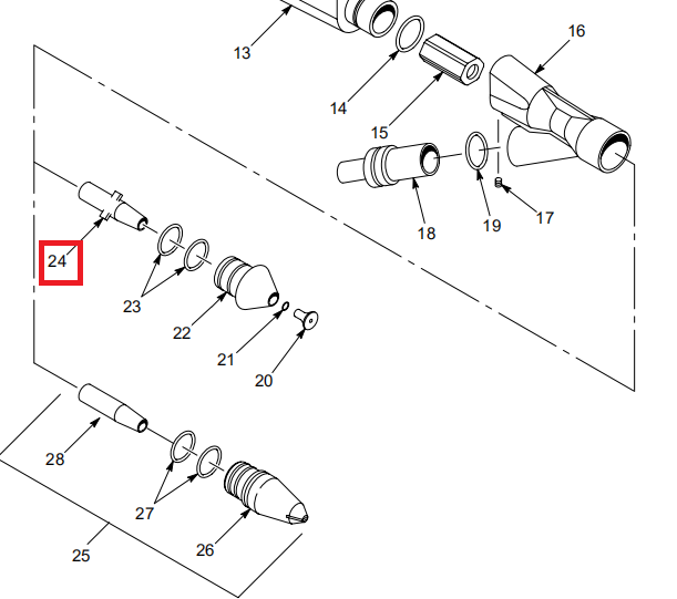 132348 Powder Coating Spare Parts Conical Wear Sleeve
