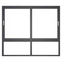 Housing Safe Aluminum Sliding Glass Windows Single Glass Space Saving Insects Control