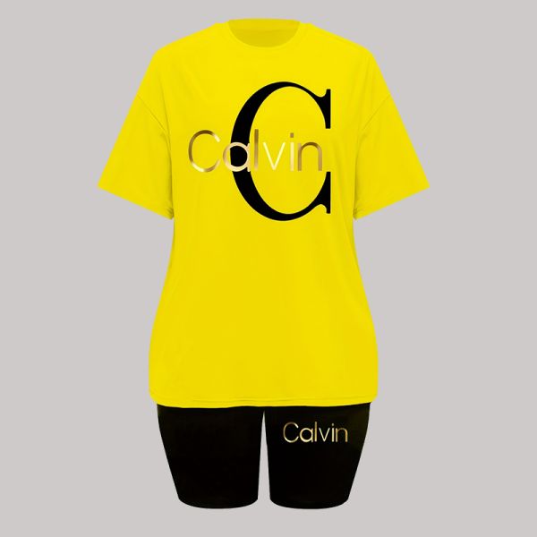 71.5cm 72.5cm Two Piece Sets Women Lightweight Yellow 2 Piece Set