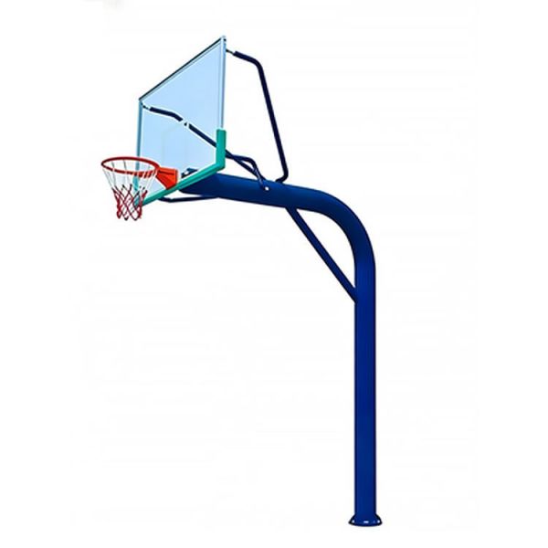 High Stability Inground Basketball Hoop Fixed Regulation Height Waterproof Sprayed Steel Basketball Equipment