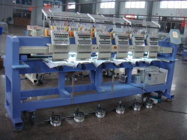 Tee Shirt Cap Embroidery Machine , Programmable Embroidery Machine With 8 Inch Monitor