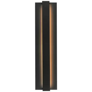 Luz de pared exterior personalizada 100V - 277V Pared lineal negra de 24'