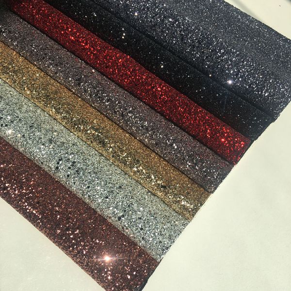 Wallpaper 50m/Roll Fireproof Glitter Faux Leather Fabric