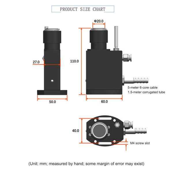 DTS-200 Optical Tool Presetter 20mm Diameter 0.001mm Repeatability NO/NC Output IP68 Waterproof Oil Resistant for CNC Machines