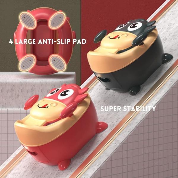 Cow Shape Customized Logo Dark Green Red Potty Training Toilet