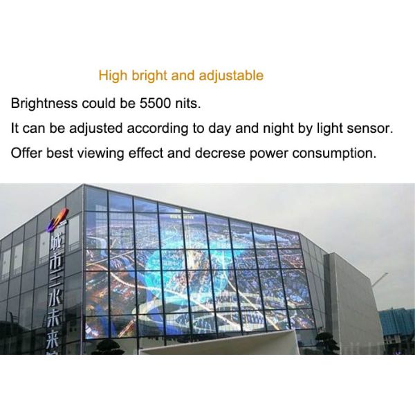 Ulta-thin Indoor Transparent LED Screens Flexible Advertising Video Wall