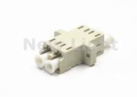 Adaptador branco do SC do LC do material do ABS do adaptador da fibra ótica do LC da cor com flange