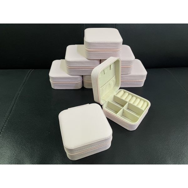 Pink Travel jewelry box organizer jewelry box women gift Pu jewelry box