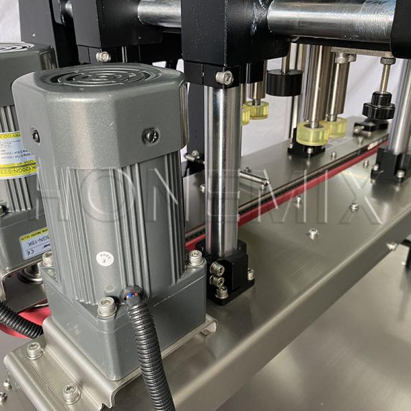 Electric Automatic Bottle Screw Capping Machine Four Wheels Filling Line