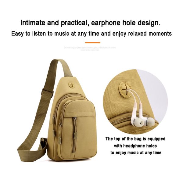 Multifunctional Crossbody Sling Bag Nylon Fabric Camo Sling Bag Unisex BSCI