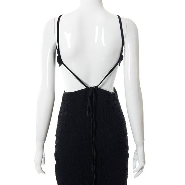 Summer Sleeveless Hollow Backless Beach Maxi Dress