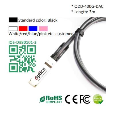 400G QSFPDD à QSFPDD (câble d'attache directe) câbles (passif) 3M Qsfp Dd module