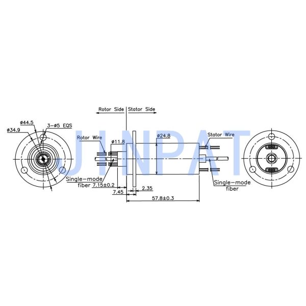 Fiber Optic Rotary Joint Hybrid Slip Ring
