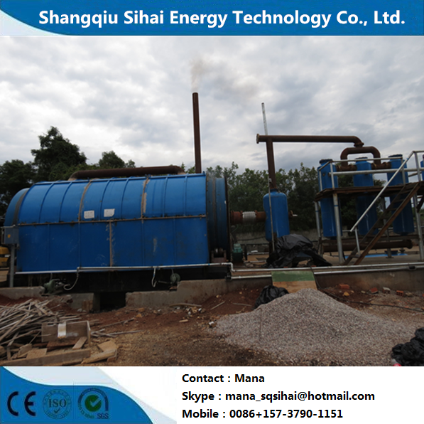 Capacidad de procesamiento diaria de 8-10 toneladas Máquina de pirólisis de caucho para reciclar residuos de neumáticos