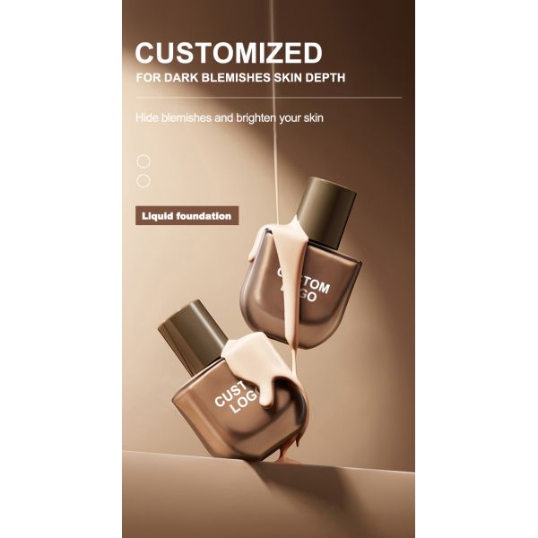 OEM ODM Waterproof Makeup Foundation and Concealer Full Coverage Organic Original Tinted Moisturizer Water Dark Skin Foundation