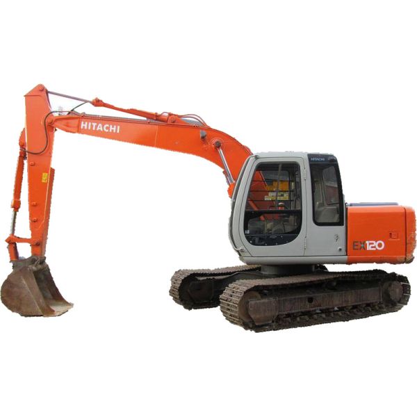 Pre Owned Hitachi EX120-5 Excavator 20T 1M Bucket 90 kW Power 4300 Working Hours Red Color 90% New Undercarriage