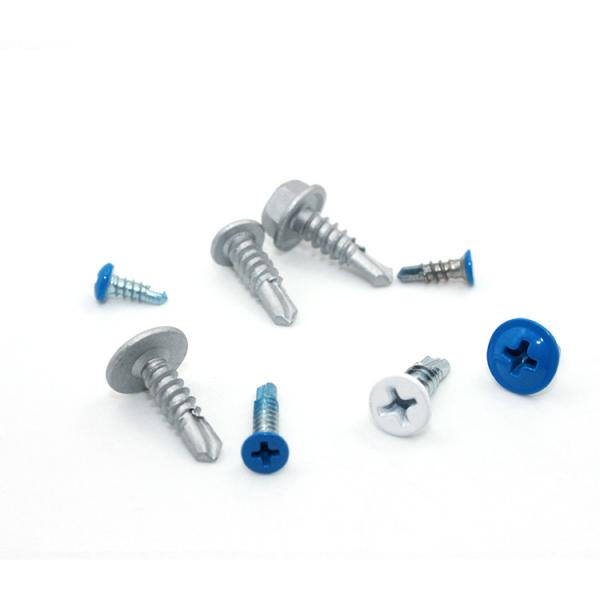 Customized Service Provided Zinc Plated Self Drilling Screws with White Color CSK Head