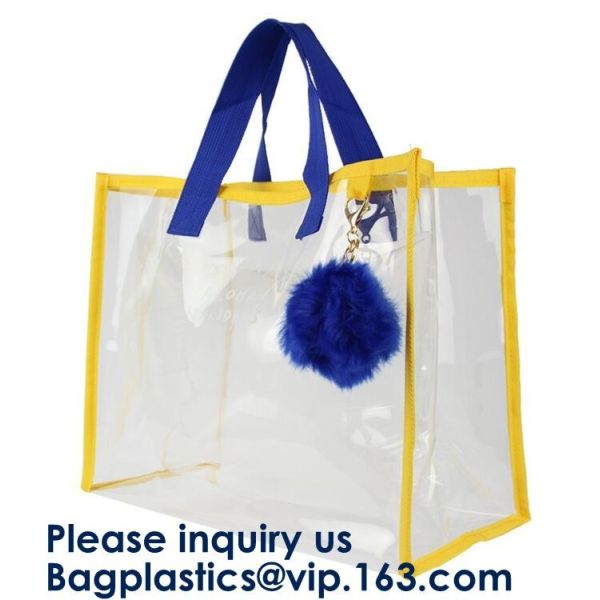 Women Summer Casual Tote Bag New High Quality Candy Color Hologram Bag Female Transparent Clear Beach Pvc Plastic Bag