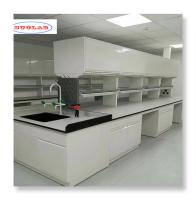 Tableau de travail de laboratoire de chimie en acier de haute qualité et de taille standard de 80 kg - finition de surface bleue