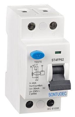 Interruptor atual residual de pouco peso da série STN-362 RCCB 2p 230v do IEC 61008