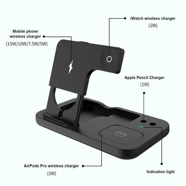 Multi função 3 do suporte sem fio feito sob encomenda magnético do carregador de Qi 10W em 1