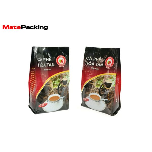 Gusset Side Coffee Bean Packaging Bags Fin Sealed Pouches High Barrier Moisture Proof