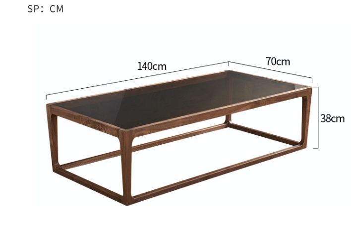 Las mesas de centro de madera sólidas del hotel del marco moderaron la tabla de té cuadrada superior de cristal