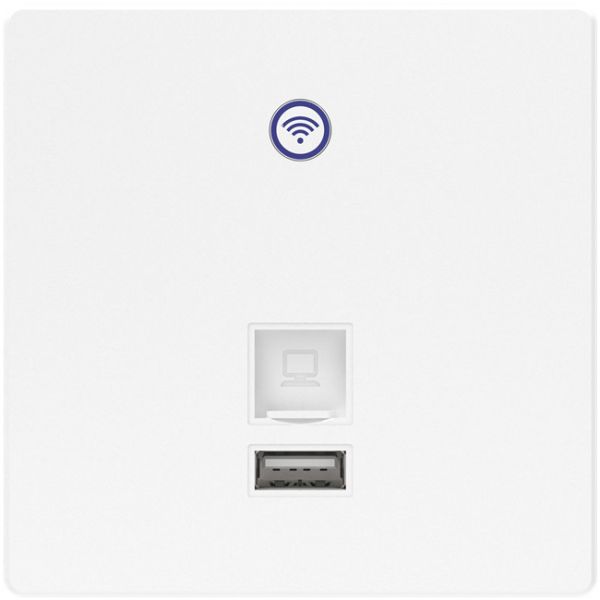 AC Power Wall Mounted Wireless Access Point With 10 / 100M RJ45 / USB Port