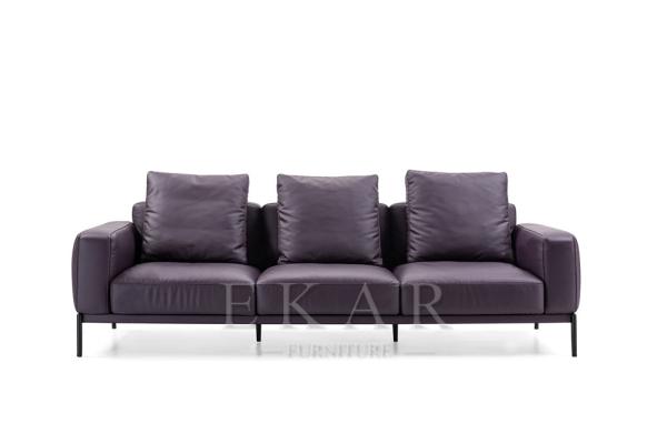 New design sectional sofa Italian furniture design 3 seater leather sofa