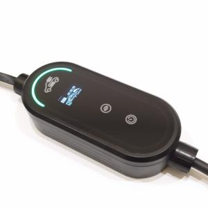 ポータブル11kWEV充電器タイプ2 スマートアプリ,最大3相5M/7M10M 電動車充電器 2.4インチLCDディスプレイ,キャリーバッグ,ブレーケット,ケー