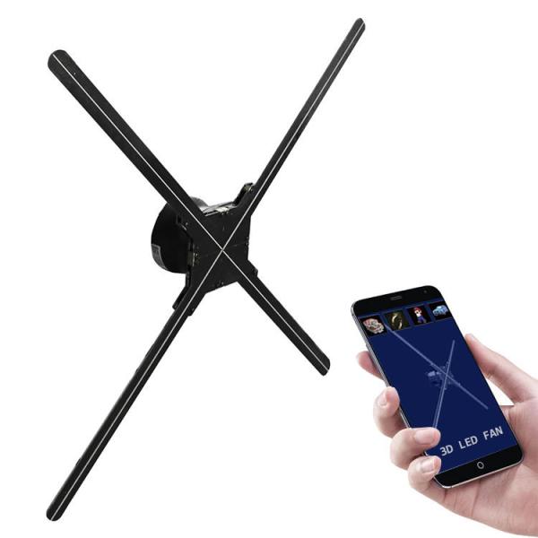 Factory Direct 4 blade display 1920*1080 rotating 3D projector Holographic fan propeller