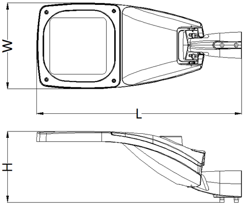 150W 160lm/W привело водителя уличные светы обрамляют регулируемый угол