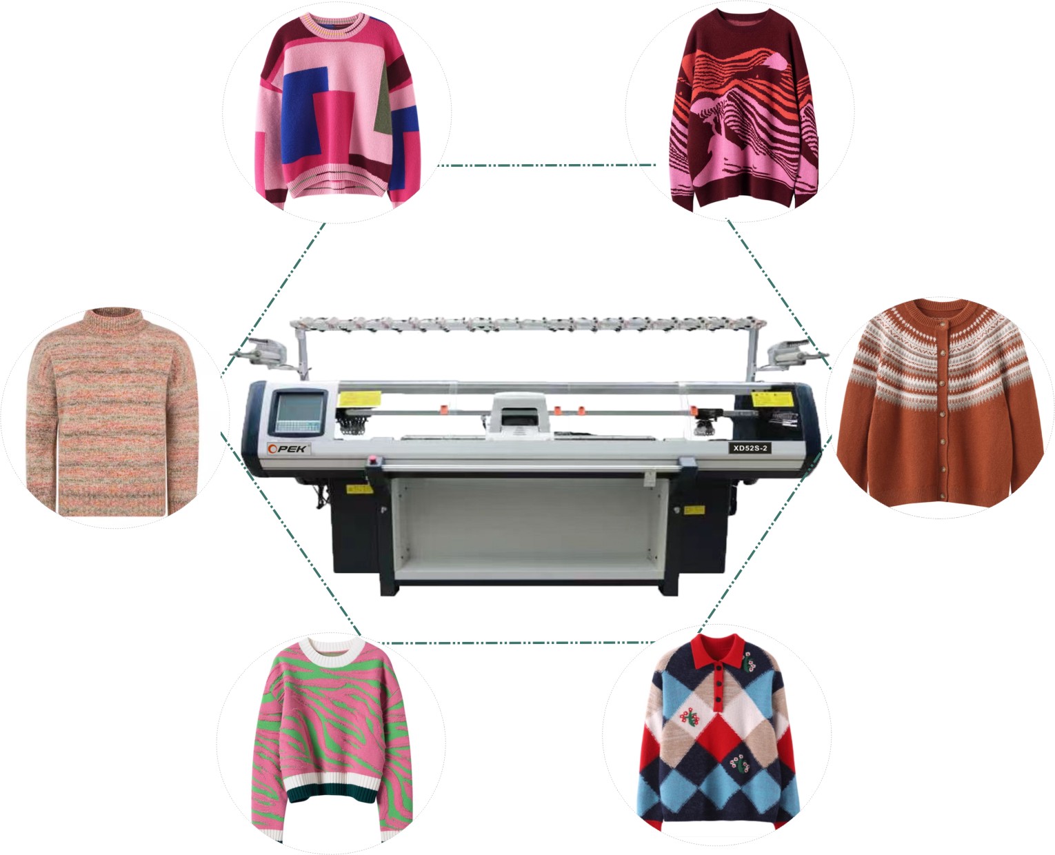52 inch Knitting Width Flat Knitting Style Sweater Machine for Sweater Manufacturing