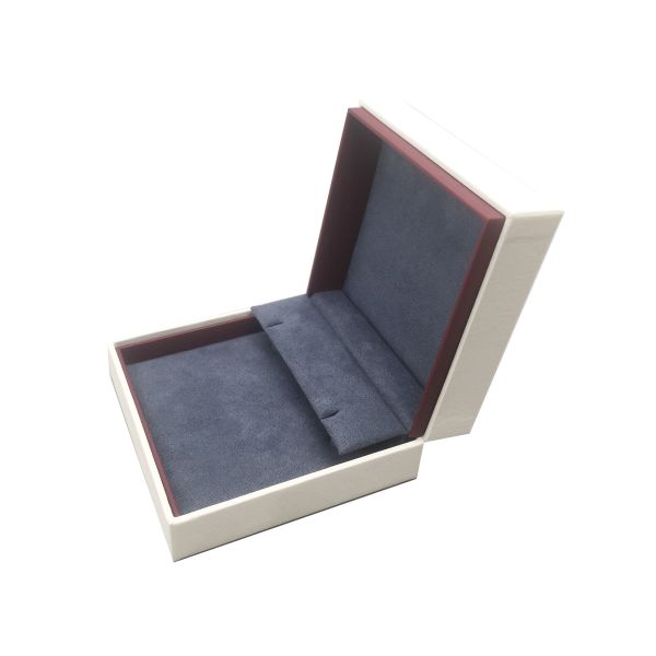 White Color Luxury Classic Rigid Cardboard Gift Boxes For Necklace