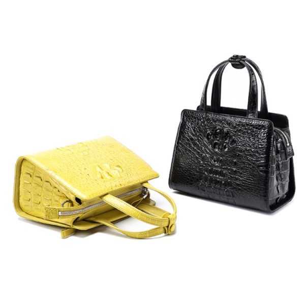 New zipper large capacity women's crocodile leather handbag for lady