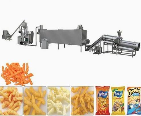 Les casse-croûte simples de la boudineuse à vis 3D granulent la ligne de production alimentaire pour le blé, riz, maïs