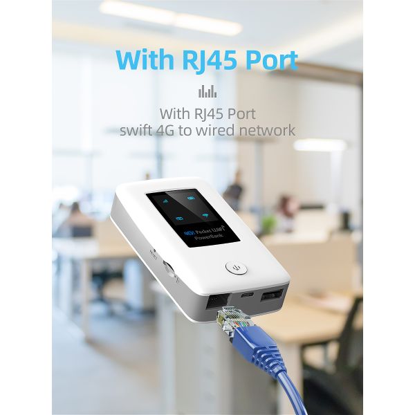 маршрутизатор кармана 5000mAh 4G беспроводной с болезненным портом Lan RJ45