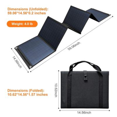 High Efficiency Foldable Solar Panel 60W with 5V USB for Camping,Cell Phone
