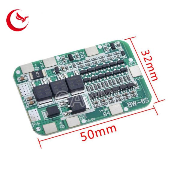 6S 15A 24V PCB BMS Protection Board For 18650 Li Ion Cell pc board assembly