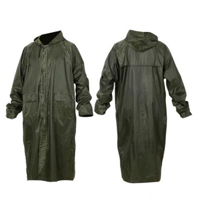 Rainwear RR020-N 170T Vestido de chuva de poliéster borracha verde-oliva