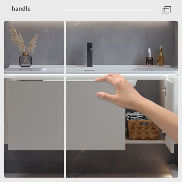 waterproof Slate Bathroom Vanity With Sink And Mirror 42 Inch