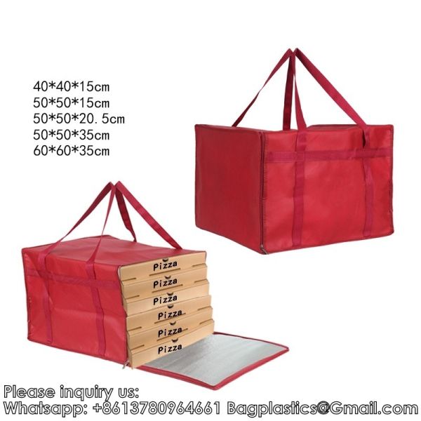 Insulated Pizza Bags For Delivery, Commercial Pizza Warmer Bag, Large Pizza Carrier For Hot And Cold Food, Pizza Delivery Bag, Food Delivery Bag, Insulated Grocery Bags