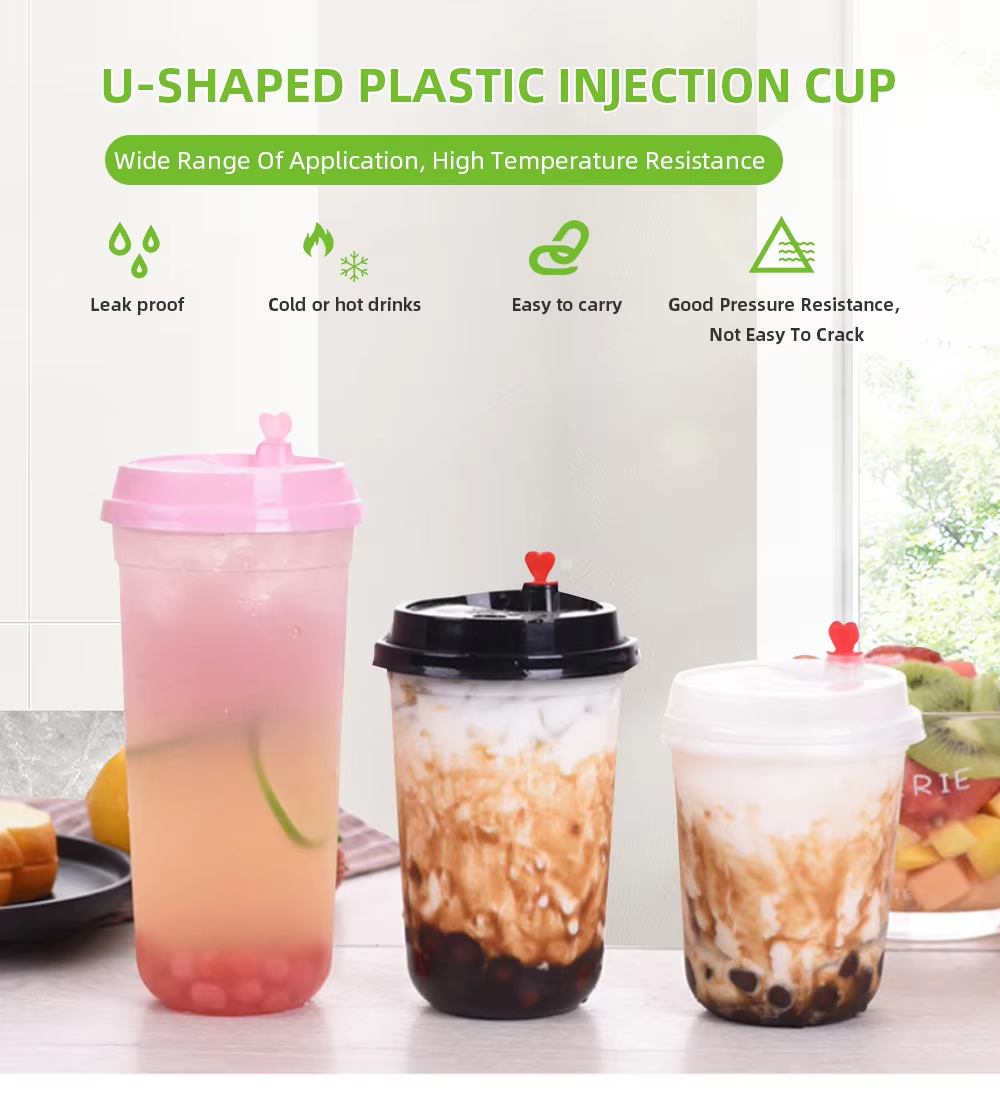 380ml 500ml 700ml Frosted PP Plastic Tea Cups Eco Friendly Disposable Cups